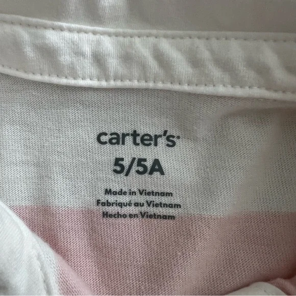 Kid Striped Rugby Pleated Dress - Pink/White Size 5 NWOT - Picture 6 of 8